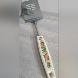 EKCO Vintage Slotted Spatula Turner Chromium Plated Nylon Spice of Life 12" MCM